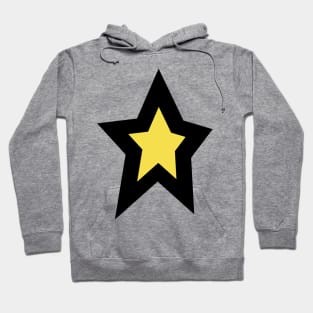 Yellow Star Thick Black Line Hoodie